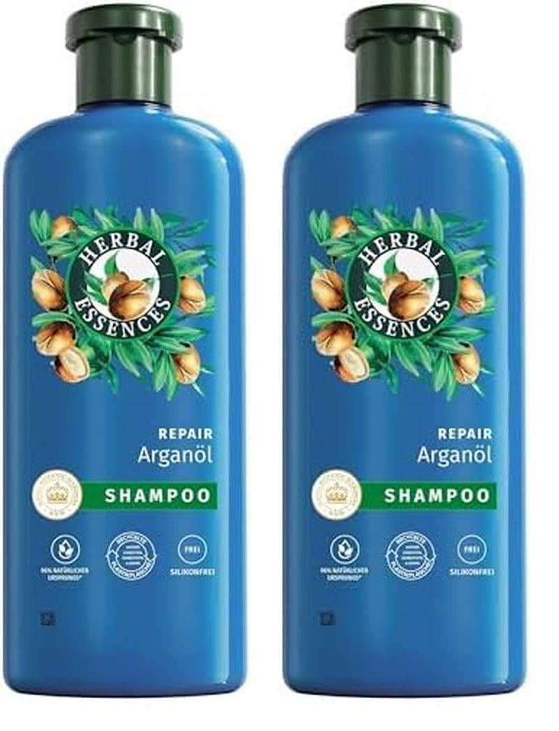 Herbal Essences Maska naprawcza do włosów z olejkiem arganowym 300ml. Od zniszczonych włosów po gładsze i bardziej błyszczące. Intensywna terapia. Ze składnikami naturalnego pochodzenia. Vegan Naty Shop Maska do włosów 350 ml (2 sztuki w opakowaniu) Szampon