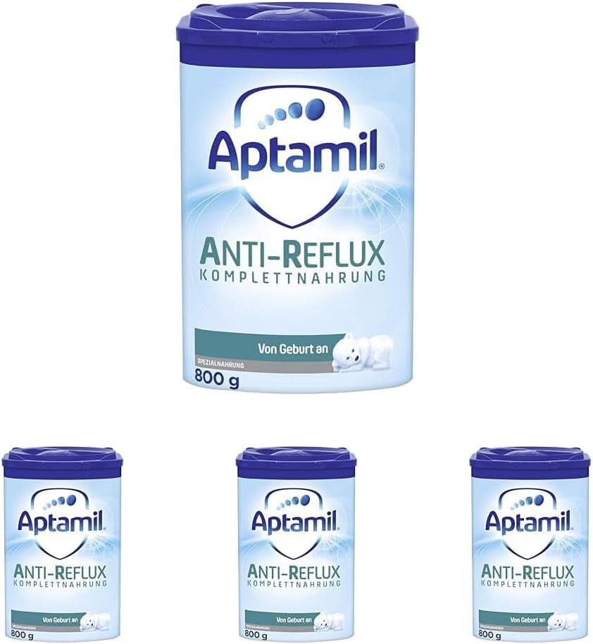 Aptamil Anti-Reflux - pełnoporcjowa żywność od urodzenia, do zarządzania dietą, mleko w proszku, 1x 800 g Naty Shop Set 4 x 800 gramów