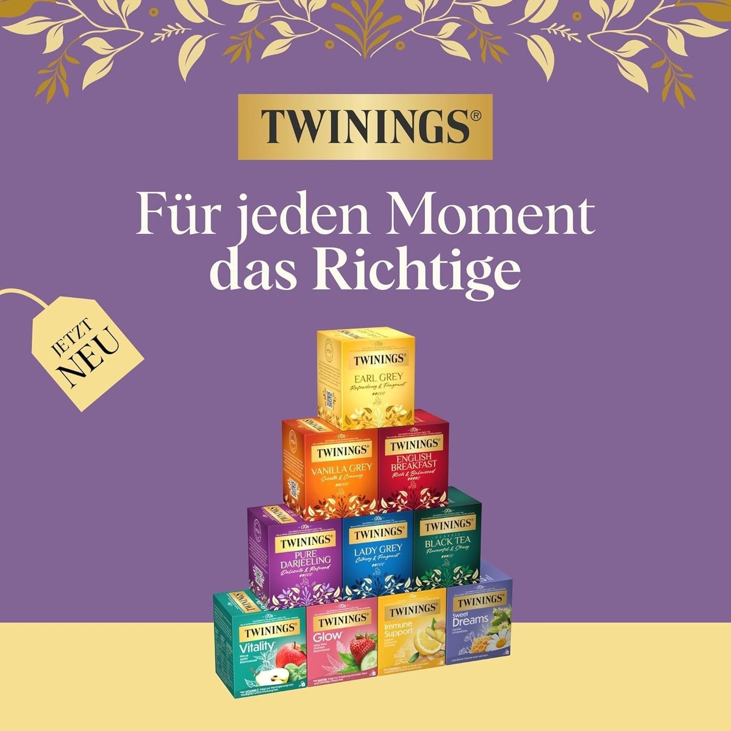 Twinings GLOW Zielona herbata z aloesem i pokrzywą z biotyną - Mieszanka herbat ziołowych do naturalnej pielęgnacji skóry i włosów 12 opakowań (po 10 saszetek)