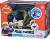 Simba 109251092 - Motocykl policyjny Strażak Sam, Z figurką Malcolma, Z akcesoriami, Sezon 12, Od 3 lat Figurki Naty Shop