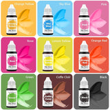 Barwnik spożywczy 9 ​​x 10 ml, barwnik spożywczy w płynie - zestaw barwników spożywczych do dekorowania ciast, makaroników, pączków, krówek, lukru, mydeł DIY, lodów, barwnika do mydła, barwnika do pistoletu natryskowego