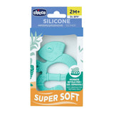 Chicco Soft&Clean gryzak jaszczurka, niebieska, 2M+