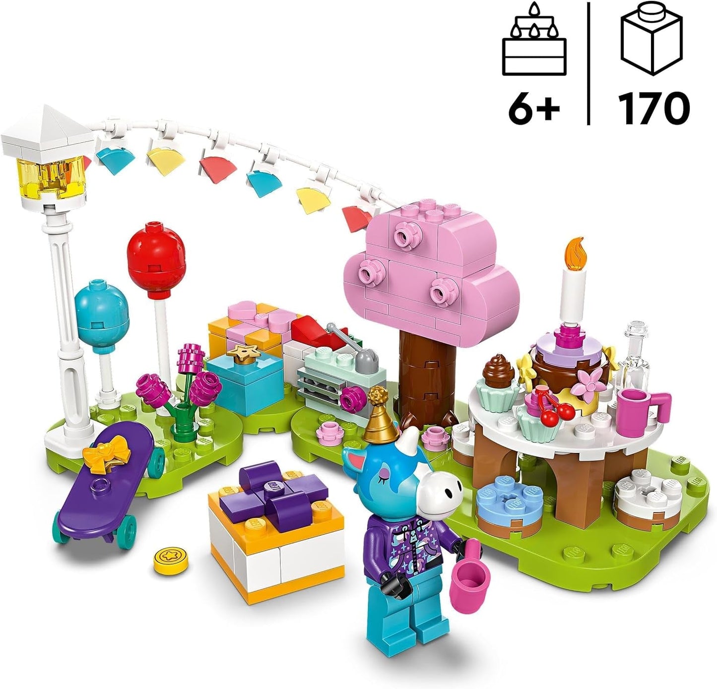 LEGO Animal Crossing Przyjęcie urodzinowe Jimmy'ego Kreatywna zabawka dla dzieci Gra wideo Koń Zestaw zwierząt Prezent dla dziewcząt i chłopców w wieku 6 lat 77046 Zestawy do budowania Besuche den LEGO-Store