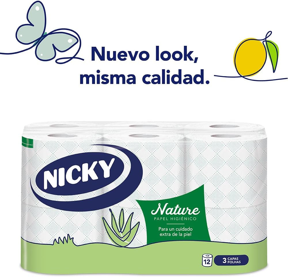 Papier toaletowy Nature, 12 rolek, 3 warstwy