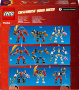 LEGO NINJAGO Fire Mech Kaia Zabawkowa figurka dla dzieci z możliwością dostosowania figurki czerwonego mecha Zestaw Ninja 4 figurki, w tym Kai i Zane Prezent dla 7-letnich chłopców i dziewcząt 71808 Zestawy do budowania Beuche den LEGO-Store