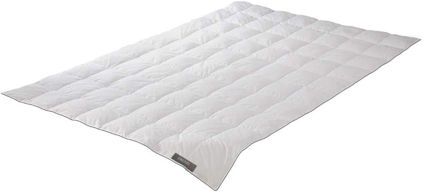 Badenia Trendline Kołdra puchowa Comfort, ciepła kołdra zimowa zawierająca 90% puchu i 10% pierza, klasa I, 135 x 200 cm, puch przetestowany i posiada certyfikat Oeko-Tex, wyprodukowana zgodnie z niemieckimi standardami jakości. Kołdry i kołdry Naty Shop Comfort 155 x 220 cm Lekki koc letni
