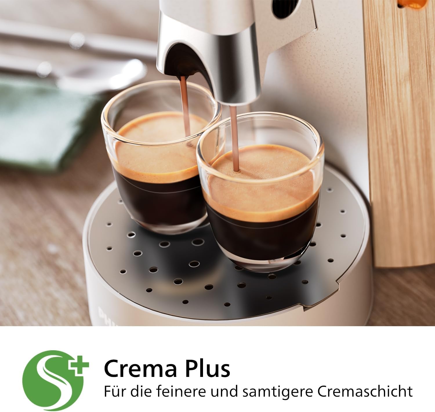 Ekspres do kawy z kapsułkami PHILIPS Senseo Select - Intensity Plus, z funkcją Memo na 3 specjały kawowe, Crema Plus, produkt ekologiczny, wysokiej jakości, jedwabiście biały (CSA240/05)