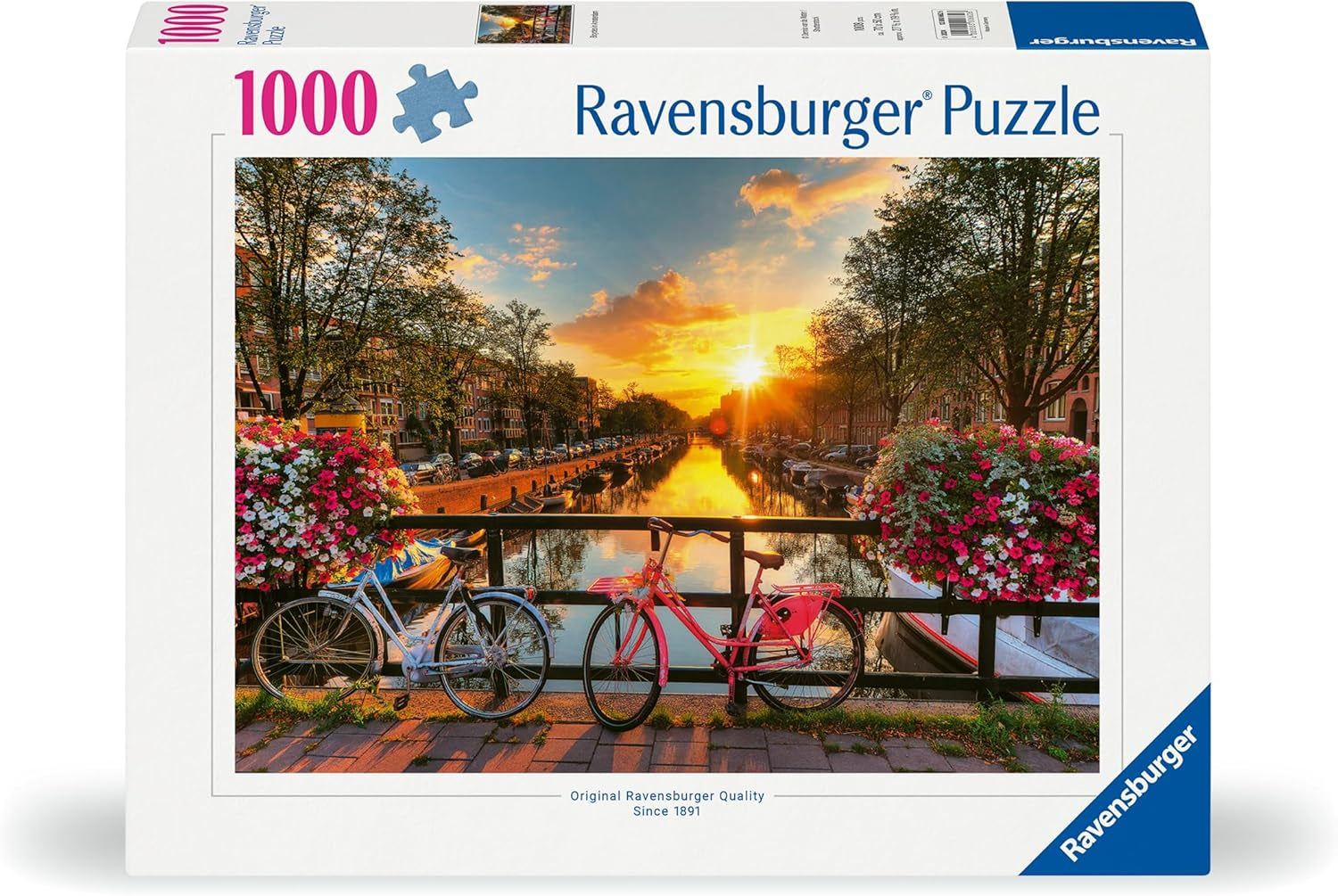 Ravensburger Puzzle 12000662 1000 elementów Rowery w Amsterdamie - Kolorowe puzzle dla dorosłych i dzieci w sprawdzonej jakości Ravensburger Puzzle Naty Shop