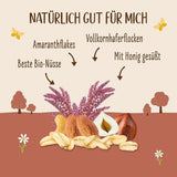ALLOS Amarantowy Chrupiący Nobleuss | Organiczne musli orzechowe płatki owsiane dla małego sklepu Cereal Naty