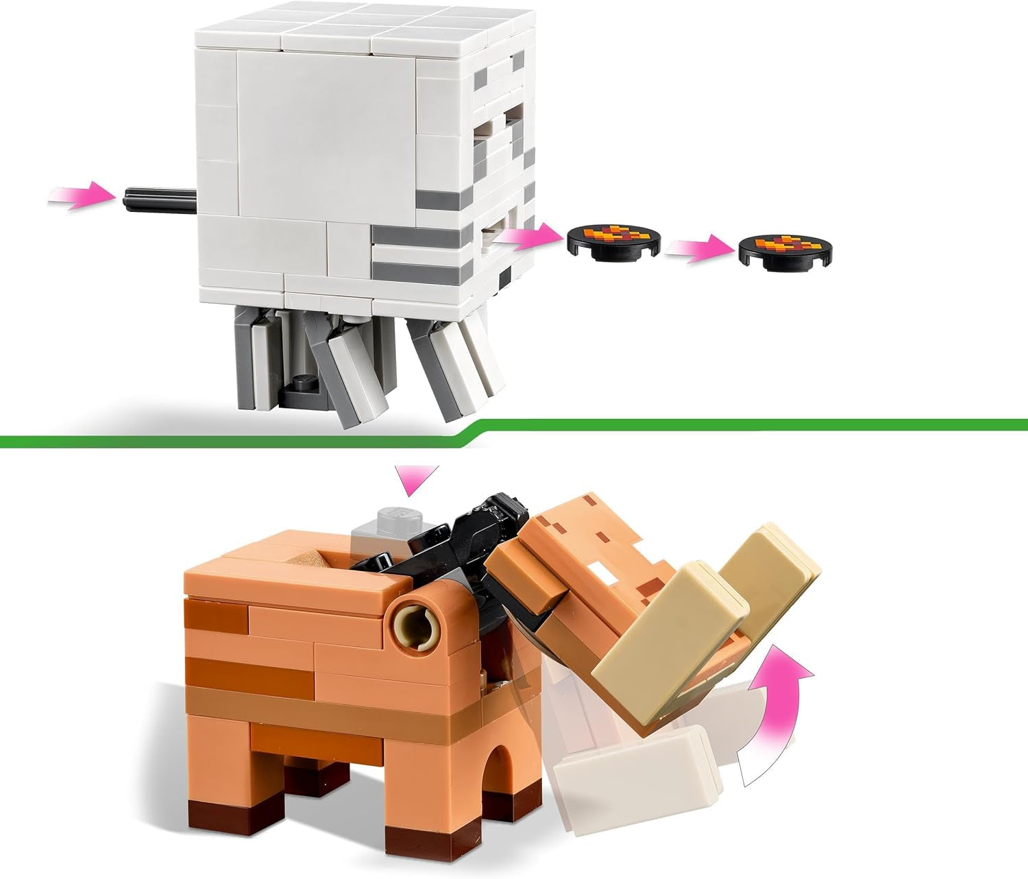 LEGO Minecraft Zasadzka w portalu do Netheru Zabawkowa gra w Nether dla dzieci ze scenami bitewnymi i legendarnymi figurkami W tym upiorny prezent dla graczy dla chłopców i dziewcząt w wieku 8 lat 21255 Zestawy do budowania Kup w sklepie LEGO
