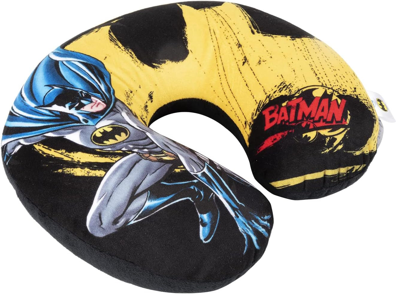 DC Comics Miękka poduszka podróżna Batman na szyję Bezpieczeństwo dziecka Komfort Superbohater Człowiek-nietoperz, Cuscino Da Viaggio Auto, Jasnoniebieski, Jeden rozmiar Poduszki podróżne Naty Shop