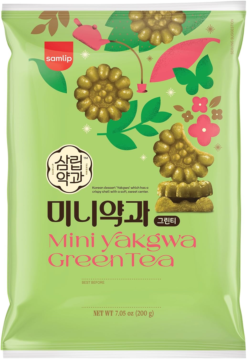 Mini ciasteczka Yakgwa, zielona herbata, min. 26 sztuk po 7,1 g, 1 x 200 g