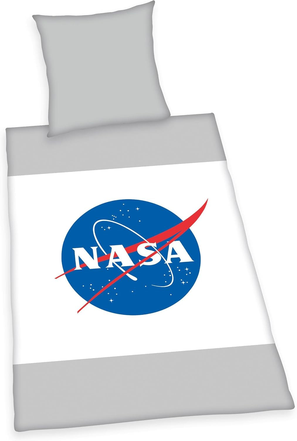 Zestaw pościeli NASA, bawełna/wzmocniona, szaro-biała pościel - sklep dziecięcy Naty szary/biały, rozmiar austriacki
