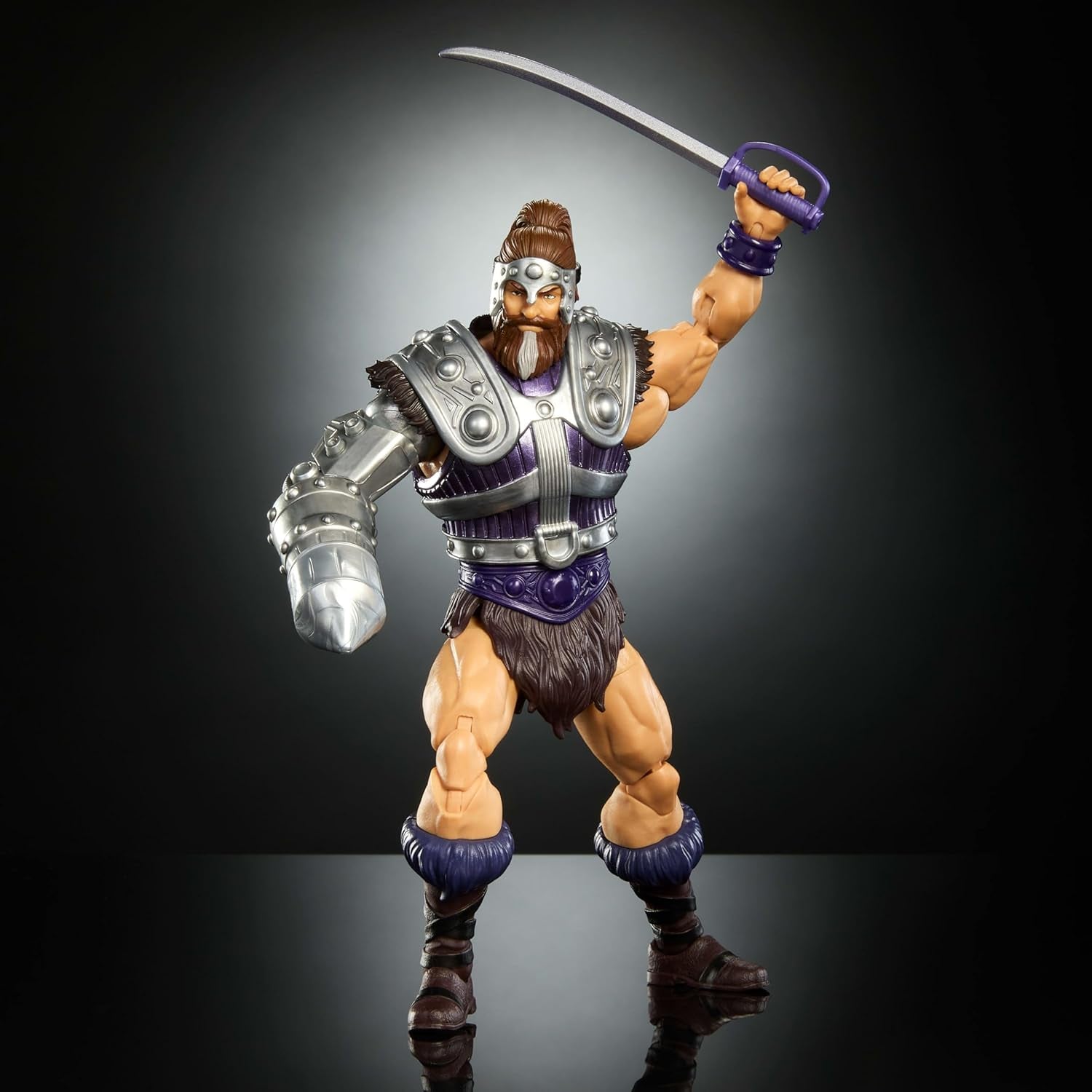 Figurka Władcy Wszechświata Masterverse Ok. 18 cm, nowa Eternia Fisto, bohater zabawkowy MOTU z żelazną pięścią, 30 punktów ruchu, JBP76, [wielokolorowy] figurki Naty Shop