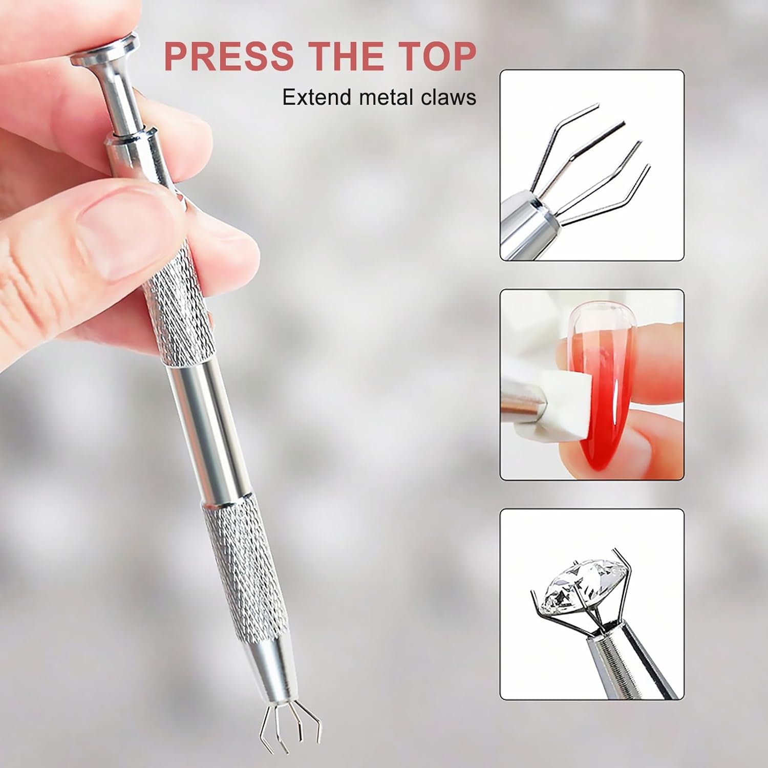 Qufiiry 200 Stück Nail Art Schwämme Mit Metallgreifer, Nagelkunst Schwammpinsel, Maniküre Zubehör Für Nägel, Um Eine Varavländ Von Gradient Nail Art Wzory do tworzenia (biały)