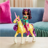 Unicorn Leaf Unicorn Academy - oryginalny jednorożec Ava o wysokości 28 cm z serii Netflix z prawdziwą grzywą i ogonem, zdejmowaną uzdą, siodłem i szczotką, dla dzieci w wieku od 4 lat