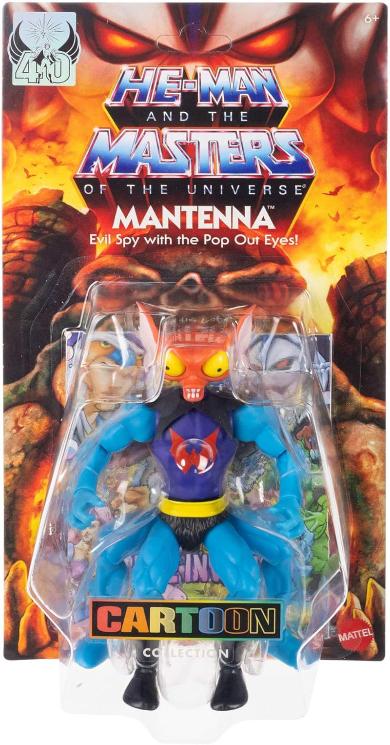 Figurka Masters of the Universe Origins Mantenna Princess of Power z kolekcji kreskówek, ok. Telewizor o wysokości 14 cm, lata 80. Bogeyman Lift-Up Eyes JBM78 Figurki Naty Shop