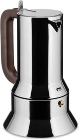 Alessi 9090/6 Espresso z 6 filiżankami na indukcję, stal nierdzewna, srebro, 15,5 x 13,5 x 27 cm