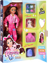 Simba 105953975 — Kawaii Hi Dress-Up Lalka Lucy (26 cm) — przegubowa lalka fryzjerska, lalka-królik z długimi włosami i akcesoriami Zabawka dla dzieci od 4 lat
