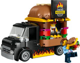 Zestaw LEGO City do budowania burgerowni z samochodzikiem dla 5-latków, minifigurką food trucka i akcesoriami, ciekawym prezentem dla chłopców i dziewcząt 60404 Zestawy do budowania Kup w sklepie LEGO