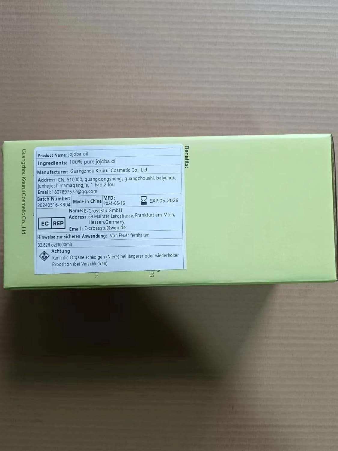 Organiczny olejek jojoba 1 litr, 100% czysty Sklep z kosmetykami i urodą Naty