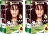 Garnier Nutrisse Farba do włosów do trwałej pielęgnacji z odżywczymi olejkami owocowymi, trwałość przez 8 tygodni, ultra kremowy odcień, 036 Black Cherry (zestaw 2 szt.) Naty Shop Kolor włosów Domyślny tytuł