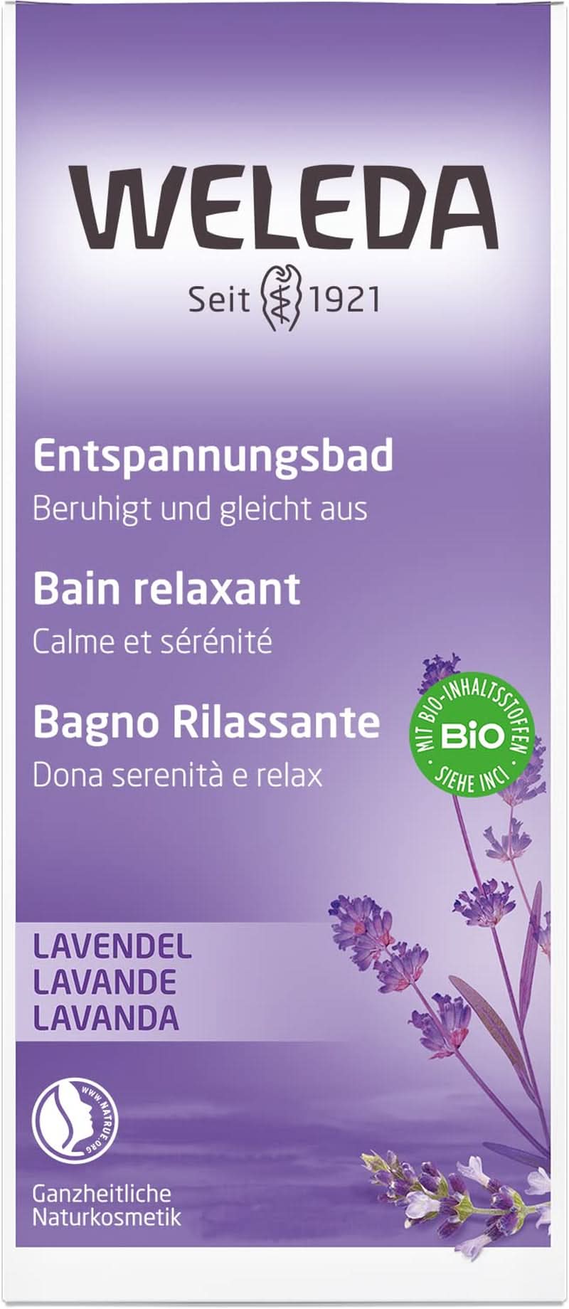 WELEDA BIO kąpiel zdrowotna z naturalnymi kosmetykami z prawdziwym olejkiem lawendowym na uspokojenie zmysłów i dobry sen, 200 ml Prysznic i kąpiel Naty Shop