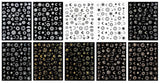 JMEOWIO Nagelsticker Mond Stern Sonne 10 Blatt Nail Art Naklejka Selbstklebend Nagelaufkleber Bunt Dekoration Nageldesign Zubehör