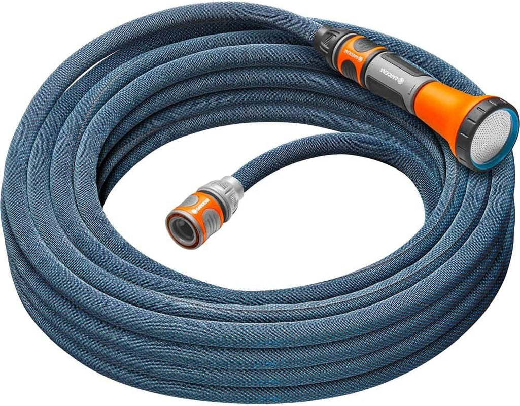 Gardena Liano Xtreme Zestaw 1/2 cala, 15 m: Niezwykle wytrzymały tekstylny wąż ogrodowy z lekkim, odpornym na warunki atmosferyczne wężem wewnętrznym z PCV (18465-20)