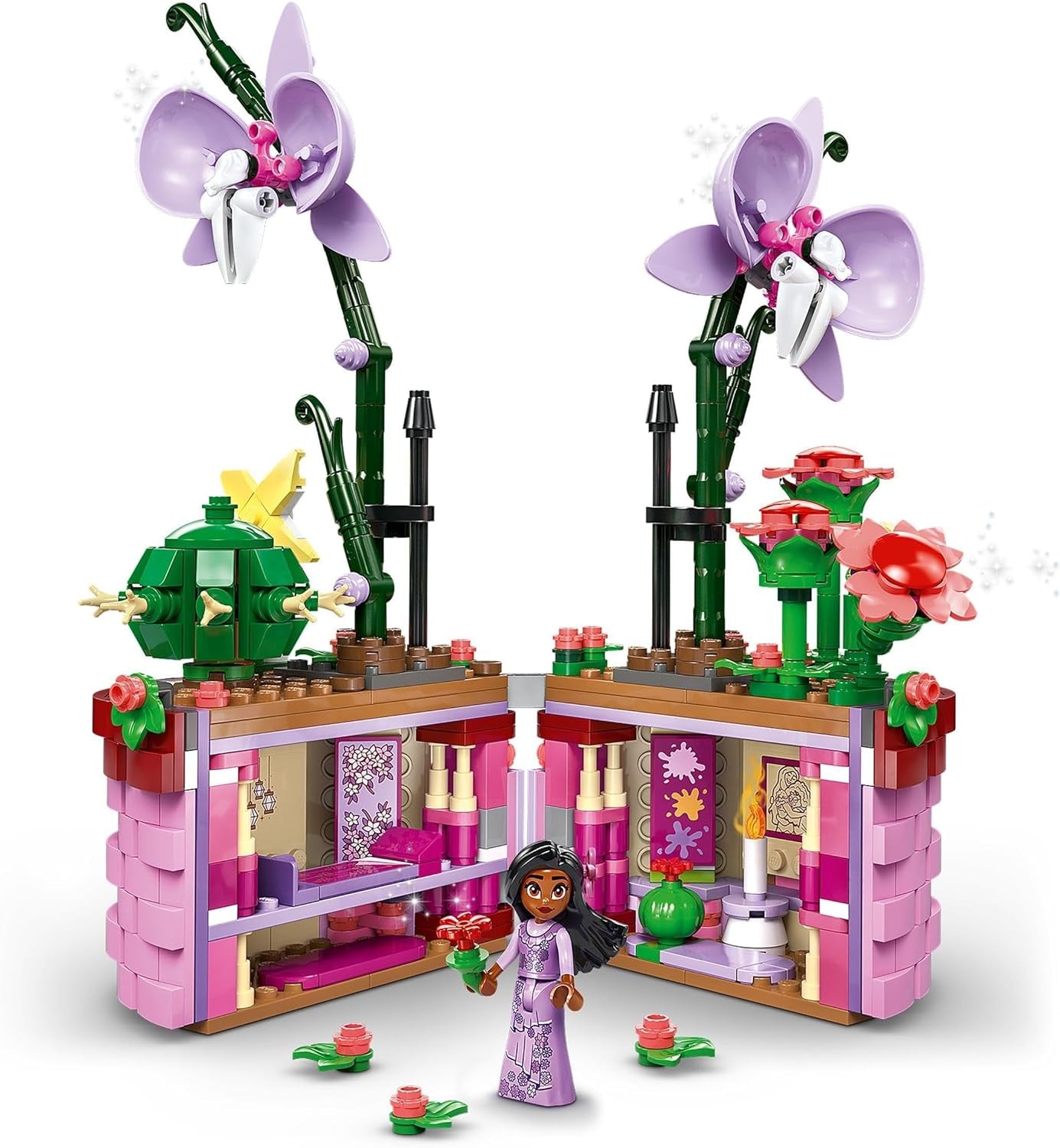 LEGO® Disney Encanto Doniczka Isabelli, zestaw zabawek do budowania dla dzieci, orchidea, dekoracyjny zestaw do budowania z minilaleczką z postaciami filmowymi, pomysł na prezent dla dziewcząt i chłopców od 9 lat 43237 Zestawy do budowania Szukaj sklepu LEGO