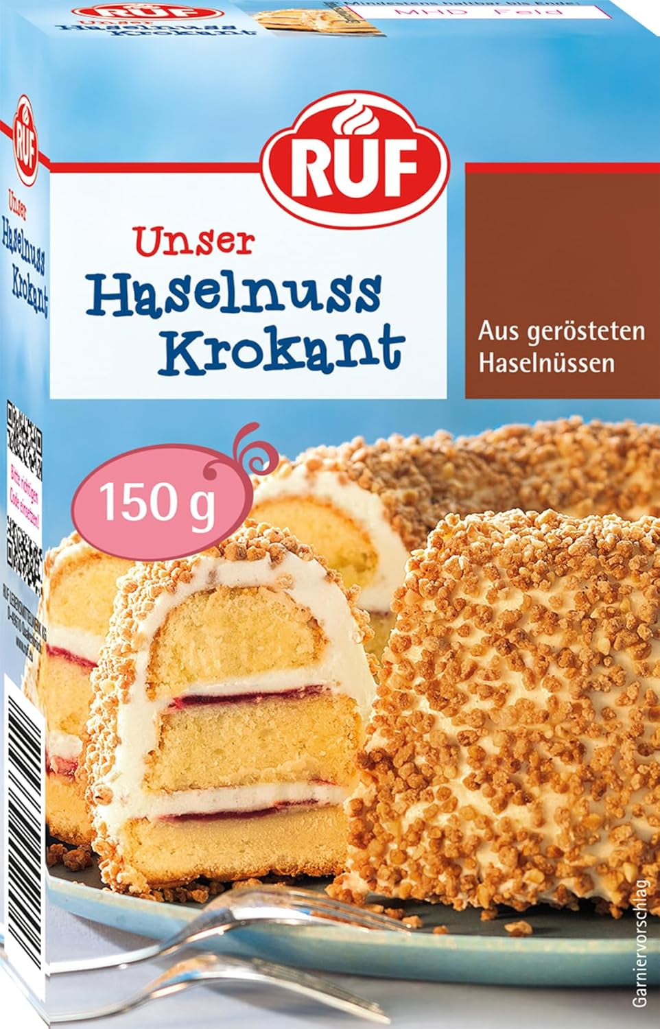 RUF Kruche z karmelizowanymi orzechami laskowymi, do ciast typu Krantz, 150 gram Naty Shop