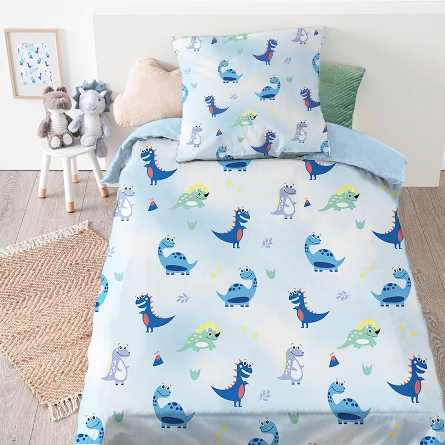 Pościel dla chłopców, różne modele Pościel - dziecięca Naty Shop Dinozaury 135X200 cm + 80X80 cm