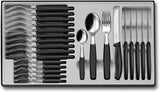 Victorinox Swiss Classic, profesjonalne sztućce, 24 sztuki, wyjątkowo ostre ostrze, ząbkowana krawędź, stal nierdzewna Naty Shop Single
