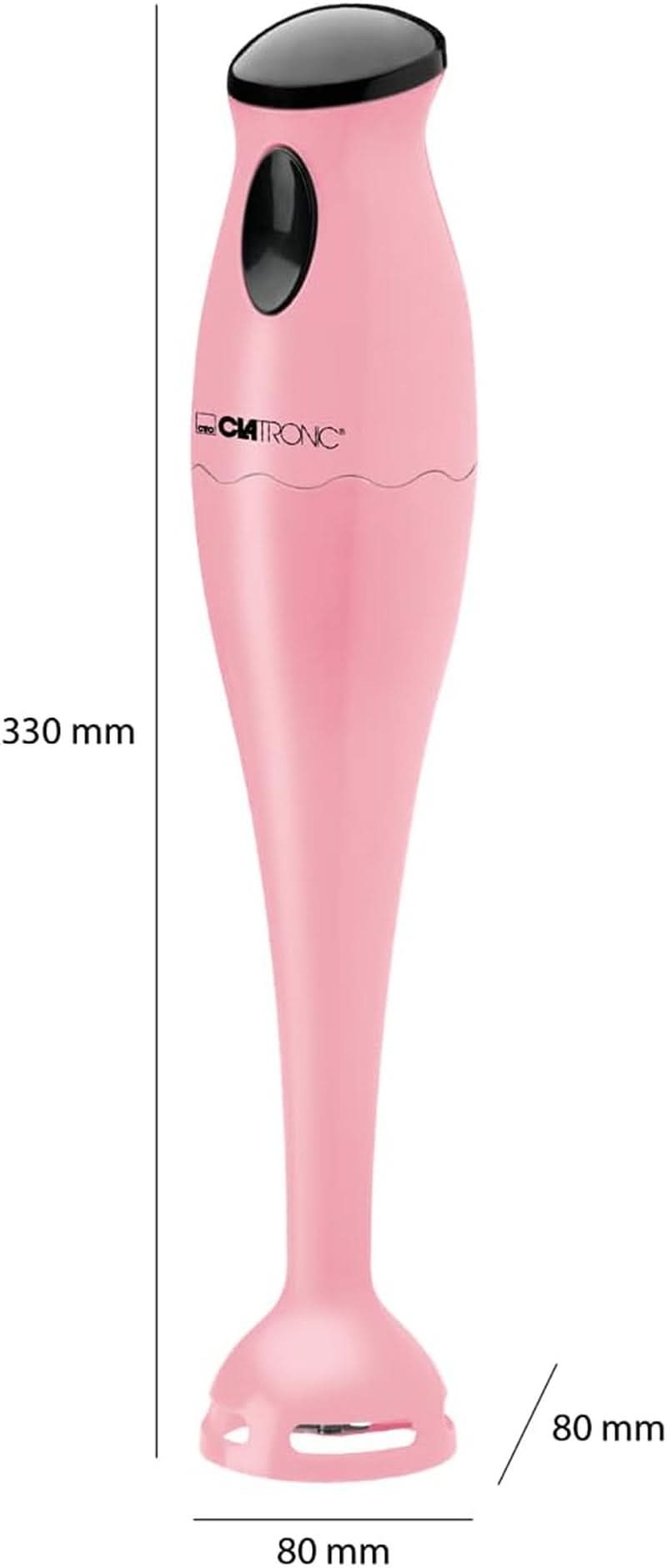 Clatronic Stabmixer/Pürierstab/Blender/Stab-Mixer/Stick/Mixstab SM 3577; Edelstahl-Schlagmesser; Für Smoothie, Kürbispüree, Babybrei, Milchshake; Mit Mixbehälter (500 ml); 180 watów; Sklep Naty z różową kuchnią