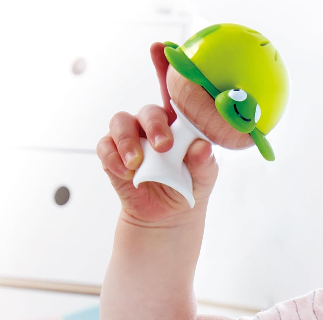 Zestaw grzechotek z przyssawką Hape | Trzy zwierzęta z elementami gryzaka, żółwia, ośmiornicy i wieloryba | Zabawka edukacyjna od 0 miesiąca życia Bebe Toys Naty Shop