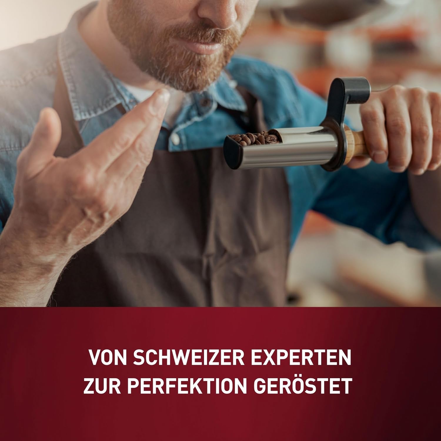Schwiizer Schüümli Crema Mild, 100% ziaren kawy premium Arabica, owocowe i orzechowe, do w pełni automatycznych ekspresów do kawy, moc 2/5, jasno palona, ​​certyfikat Rainforest Alliance, 1 kg (opakowanie 2 szt.)