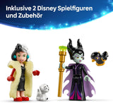LEGO® Disney Złoczyńcy Sukienki Maleficent i Cruella De Mon — zabawka dla chłopców i dziewcząt od 9 lat — w zestawie. 2 minilaleczki i 2 figurki zwierząt — prezent urodzinowy dla fanów 43262 Zestawy do budowania Besuche den LEGO-Store