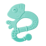 Chicco Soft&Clean gryzak jaszczurka, niebieska, 2M+