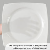 Zestaw naczyń obiadowych Karaca Jamie White na 12, 52 sztuki - Eleganckie naczynia porcelanowe na 12 osób | Zawiera talerze, kubki, miski |
