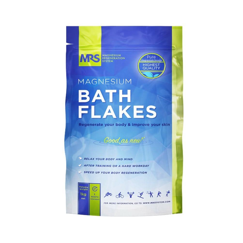 MRS 100% naturalny chlorek magnezu w płatkach - idealna sól do kąpieli do kąpieli stóp, pełnej kąpieli i przeciw niedoborom magnezu - 4 Kg Prysznic i Kąpiel Naty Shop