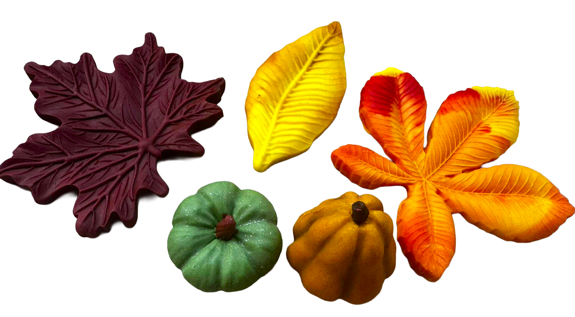 AutumnCraft Zestaw 5 jadalnych jesiennych dekoracji - ręcznie robione z pasty cukrowej
