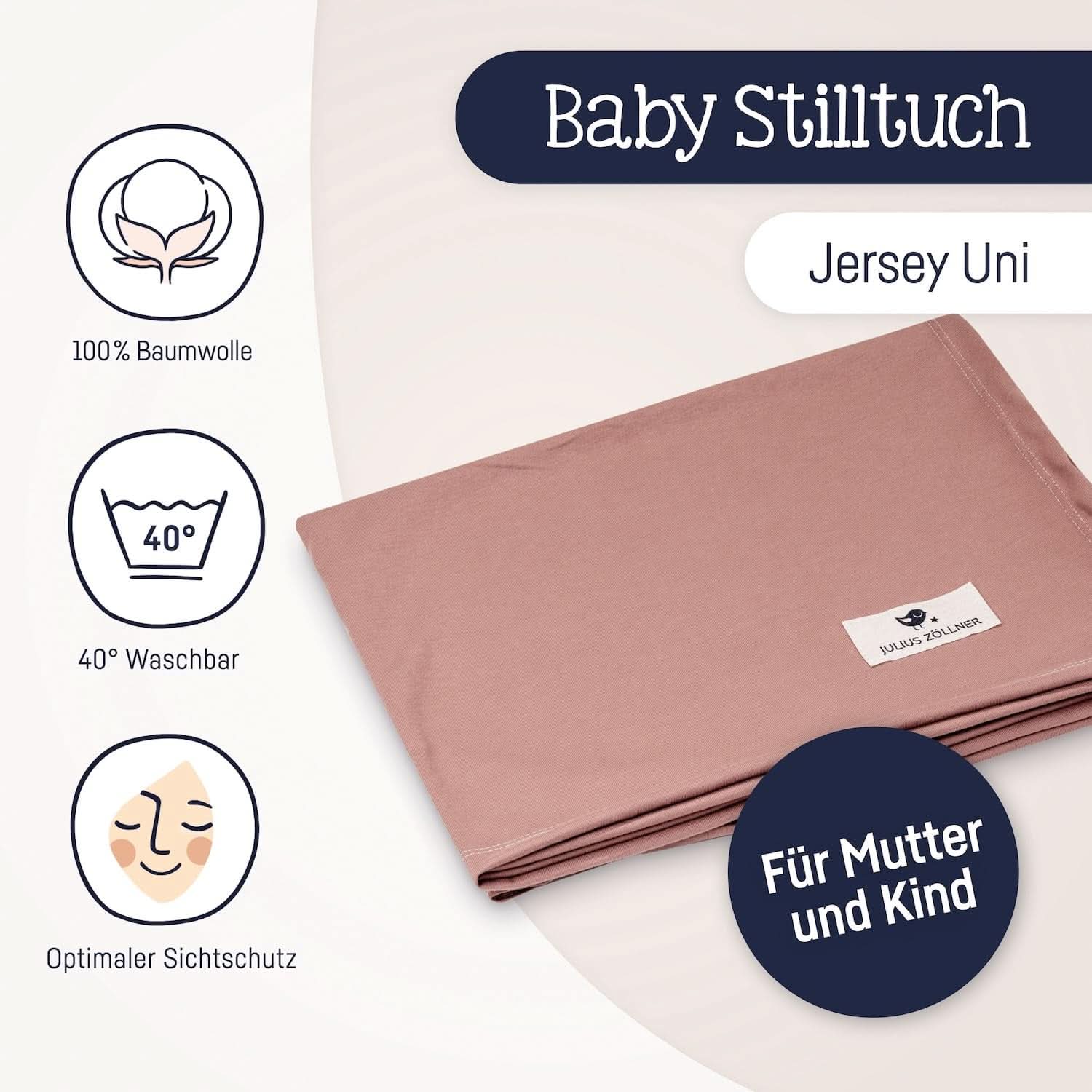 Julius Zöllner Stilltuch Aus 100 Prozent Jersey-Baumwolle, OEKO-TEX STANDARD 100, Made in Germany, Uni Tan Akcesoria Żywność i karmienie piersią Sklep Bebe Naty