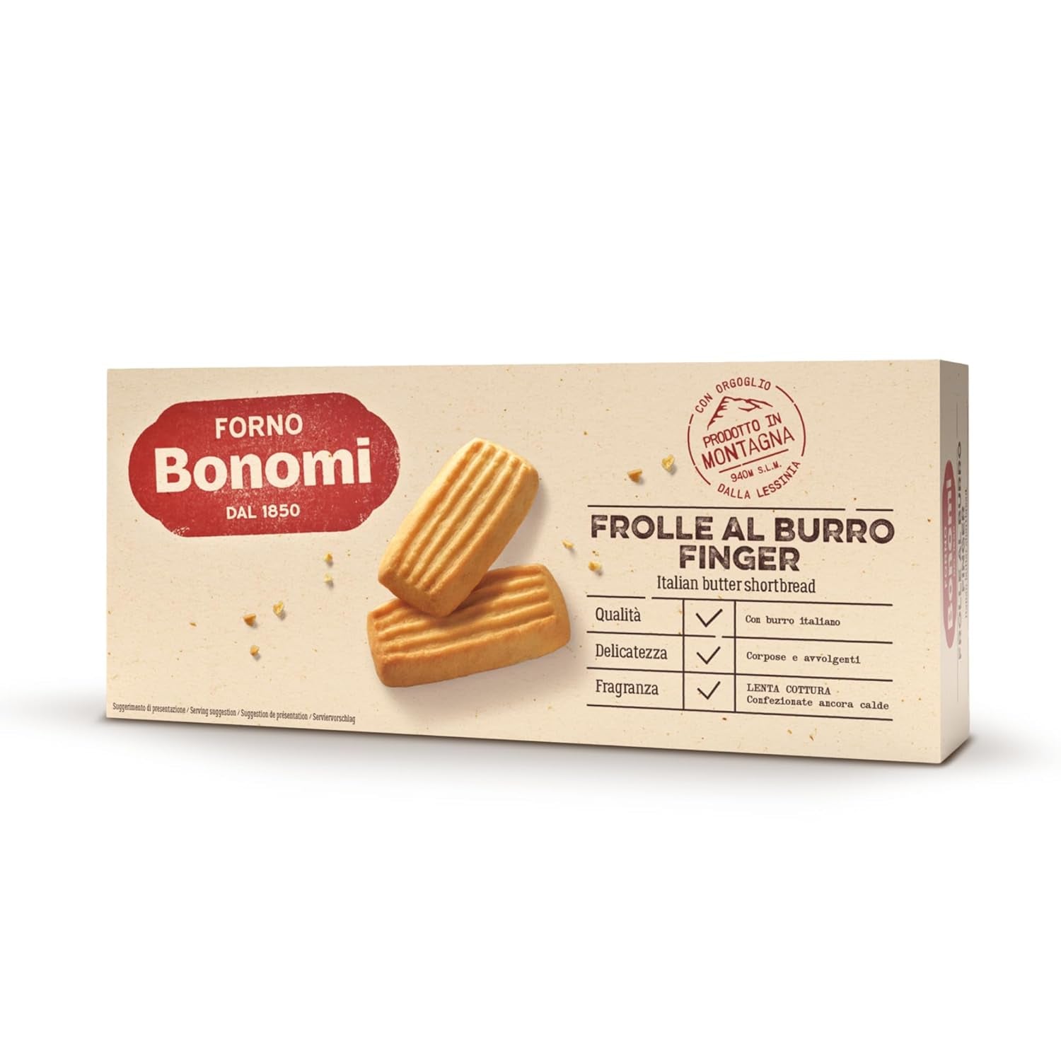 Palce Frolle Al Burro. Biscotti Tradycyjnie Przygotowane Przyjdź Una Volta. Ideal Come Fine Pasto Goloso, Ma Anche Da Abbinare Al O Al Caffè. Opakowanie Tak 150 G