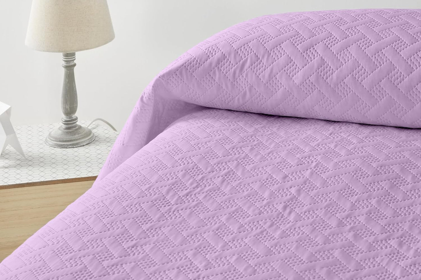 LISO - Narzuta na 105 cm - Bouti Bed Narzuta - Wiosna i lato - 200X260 cm - Różowe łóżka i koce Besuche den Degrees home-Store Fioletowe łóżko 135 cm