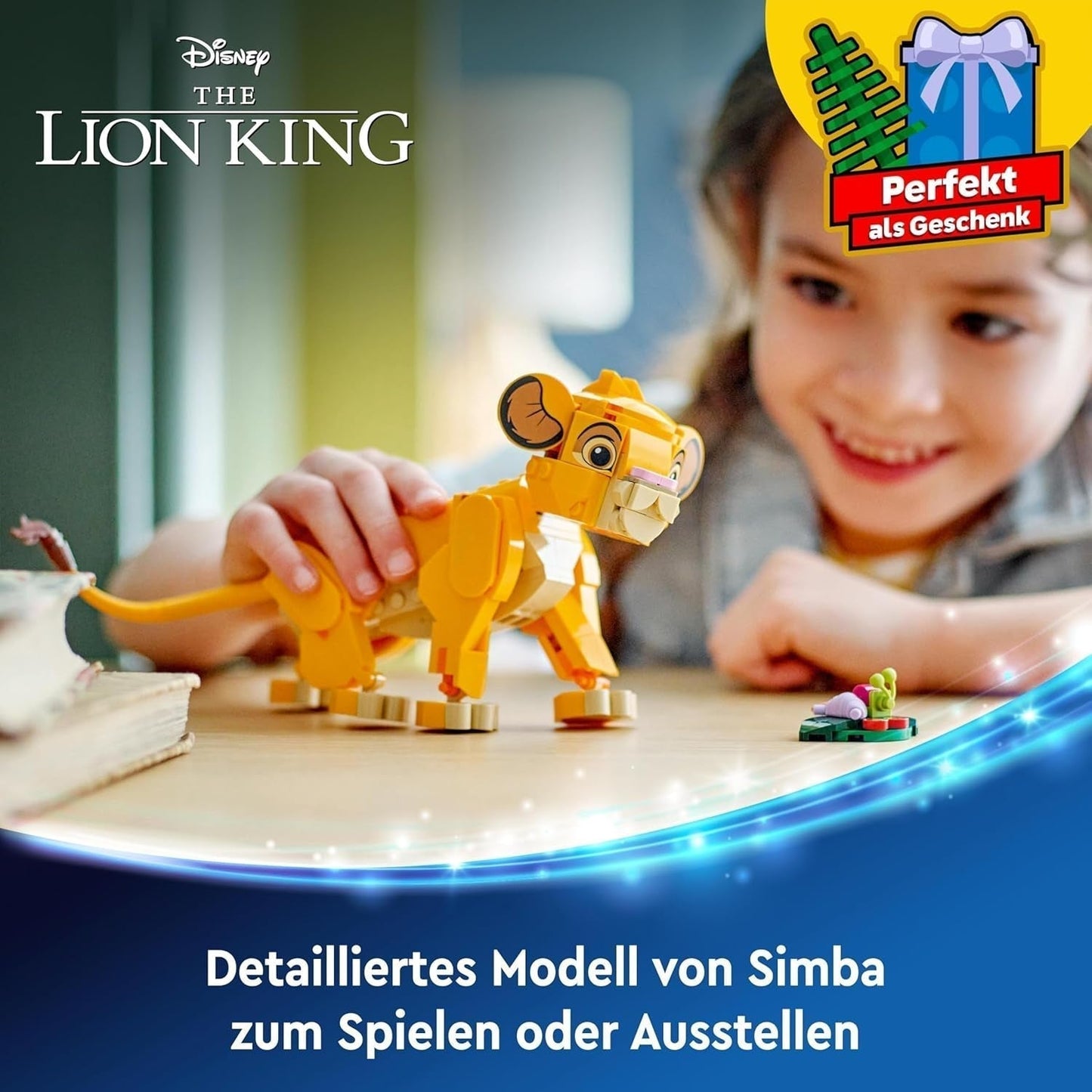 LEGO Ç€ Disney Simba, lwiątko króla lwa, zabawka do budowania dla dzieci, fantasy Zestaw z figurką lwa, fajny pomysł na prezent dla dziewcząt i chłopców od 6 lat, zabawka dla dzieci 43243 Zestawy do budowania Beuche den LEGO-Store