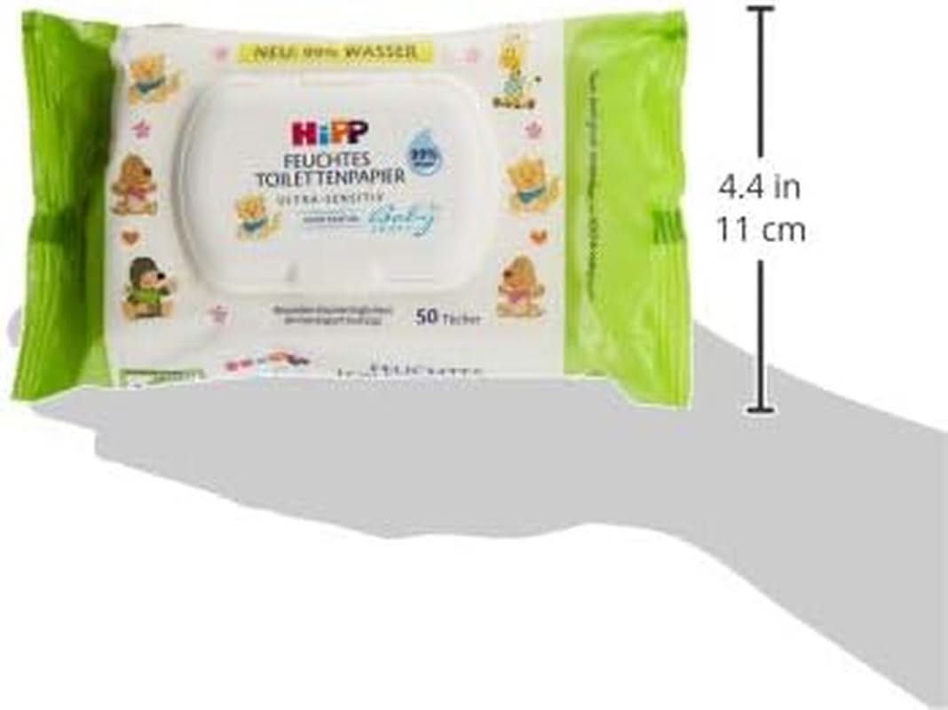Papier toaletowy Hipp Babysanft Feuchtes Kinder, opakowanie 6Er (6 x 50 szt.) Naty Shop