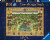 Ravensburger Puzzle 12000720 - Mapa Hogwartu - 1500 elementów Puzzle dla dorosłych i dzieci w wieku 14+ Harry Potter Fan Merchandise Puzzle Naty Shop