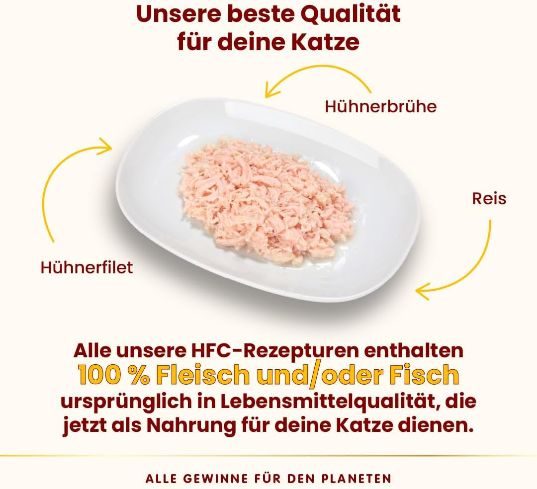 Almo Nature HFC Natural - Mokra karma dla dorosłych kotów - Filet z kurczaka - 280g, opakowanie 12 szt.