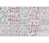 JMEOWIO Nagelsticker Glitzer Weihnachten 10 Blatt Nail Art Naklejka Selbstklebend Nagelaufkleber Schneeflocken Zimowa dekoracja Nageldesign Zubehör