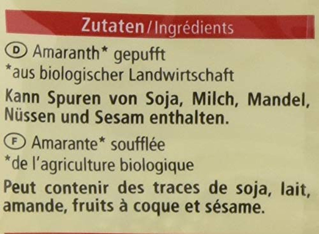 Ekologiczny amarantus ekspandowany, 125g